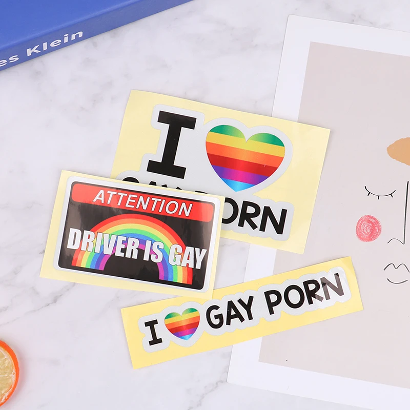 

Reflective Pride Car Sticker-Humorous LGBTQ+Theme Vinyl Decal with Strong Adhesive,Waterproof Bumper Sticker for Car Decoration