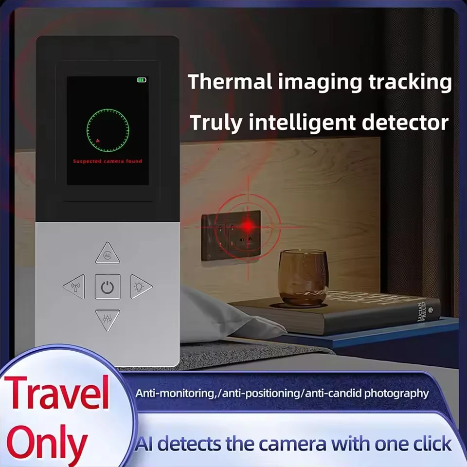 Шпионские гаджеты, детектор радарного уровня с искусственным интеллектом, сканирование в полной комнате 10 с, тепловизионное изображение/инфракрасное/радионое обнаружение, скрытая камера для отеля/GPS-трекер
