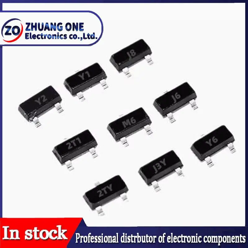 50PCS S8050 S8550 SS8050 SS8550 S9012 S9013 S9014 S9015 S9018 J3Y STY Y1 Y2 2T1 J3 J6 M6 J8 SMD Transistor SOT23