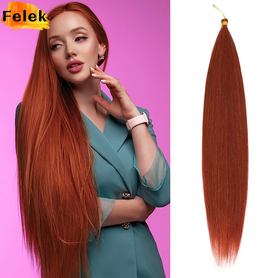 

Burgundy Synthetic Bone Straight Crochet Hair Extension 30 Inch Hook Braids Ariel Straight Hair Weaving Purple Fake Hair Bundles