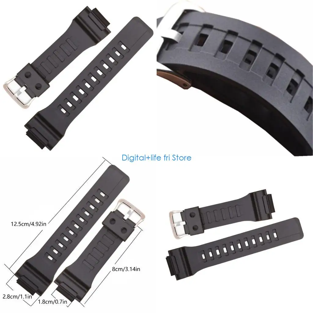 E06D Flexible Rubber Band Quick Release Bracelet for AQ-S810/800 18Mm Watch Band Rubber Strap Replacement Waterproof Belt