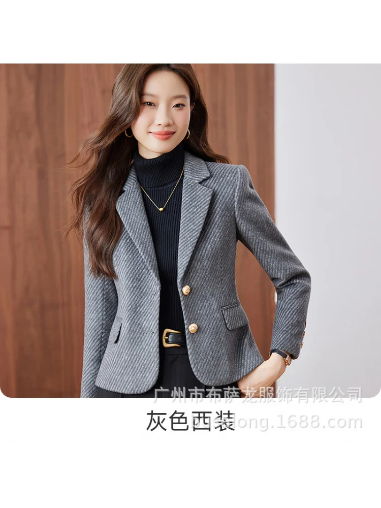2025New Stilvolle Mode Anzug Casual frauen Langarm Professionelle Blazer Formale frauen Einzel Jacke Workwear8688