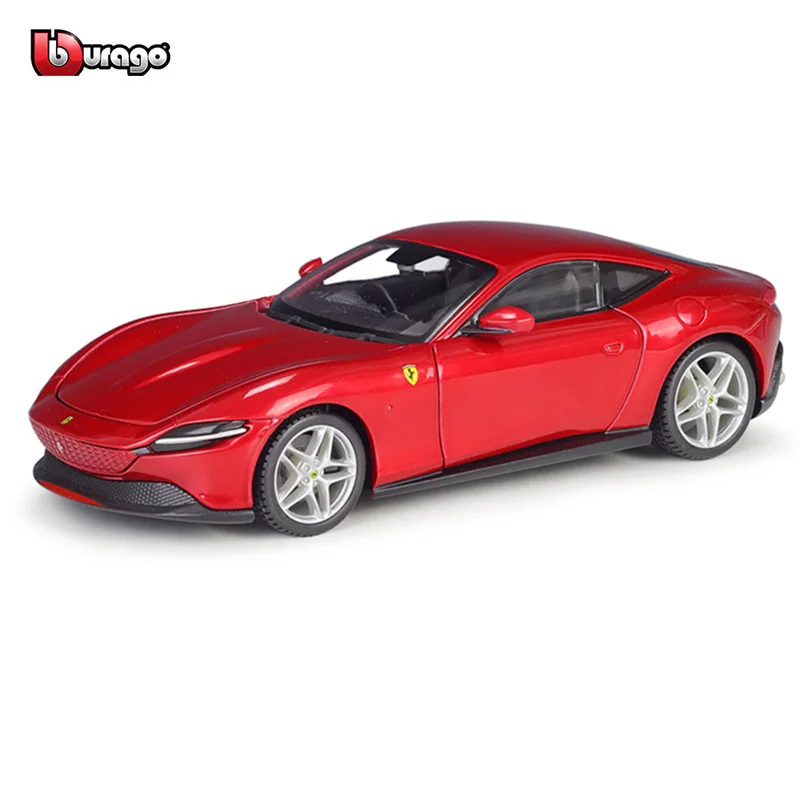 Bburago 1:24 Scale NEW RED Ferrari ROMA Alloy Luxury Vehicle Diecast Cars Model Toy Collection Gift