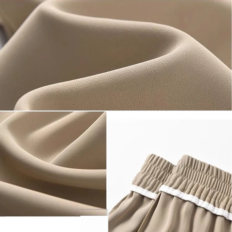 Summer Women Fashion Thin Baggy Pants Female Concise Korean Work Daily Trousers Lady Classic All Match Work High Waisted Slacks