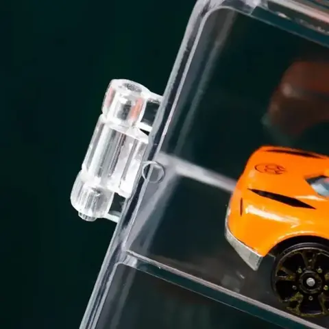 Akryl bildisplaylåda 1:64 för Hot Wheels bilmodellleksak 8 rutnätsskåp dammtät stapelbar bilförvaringslådor transparent 8 best sales förvaring av hot wheels - №3