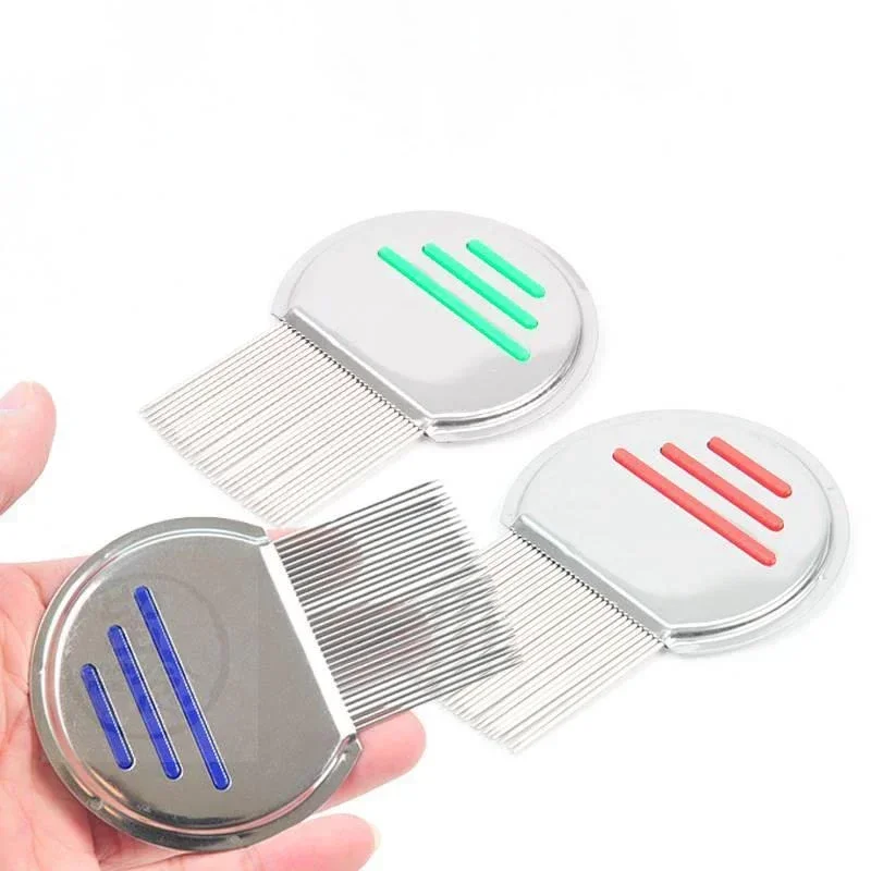 1pcs Terminator Lice Comb Nit Free Kids Hair Rid Headlice Stainless Steel Metal Teeth Remove Nit Brush Kids Hair Rid Headlice