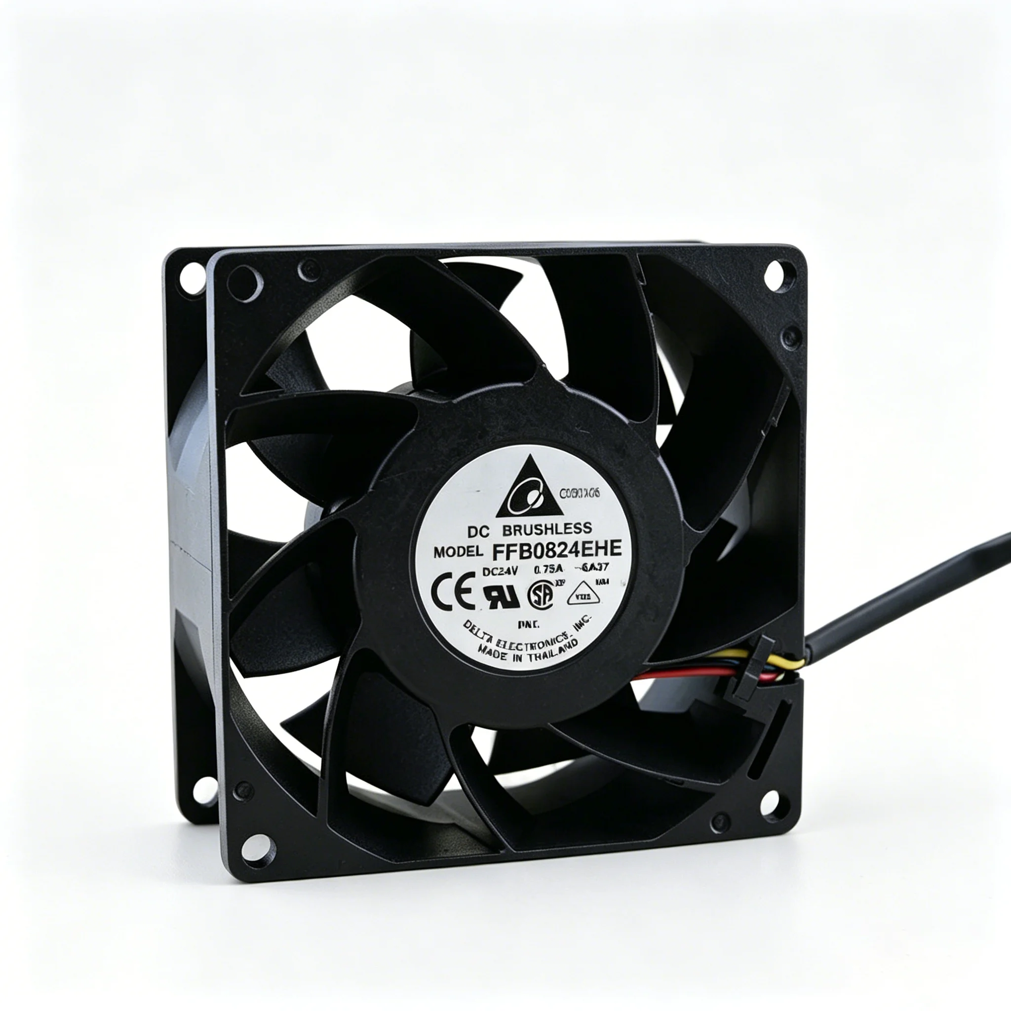 

FFB0824EHE DC24V 8038 8cm High Airflow Industrial Fan 80CFM 53dB Ball Bearing Cabinet Chassis Cooler
