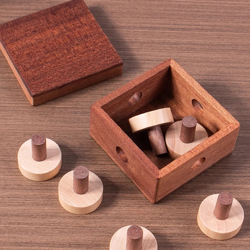Impossible Curling Wooden Puzzles Box Very Difficult Brain Teaser Logic Games Educational Toys for Kids and Adults Novelty Gifts