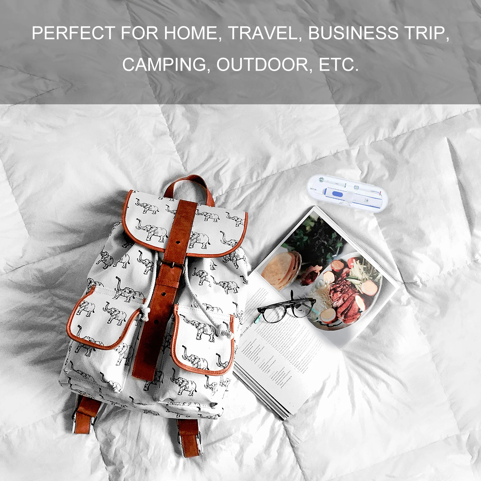 電動歯ブラシトラベルケースポータブルプラスチック歯ブラシホルダーキャンプハイキング出張用透明コンパクト耐久性