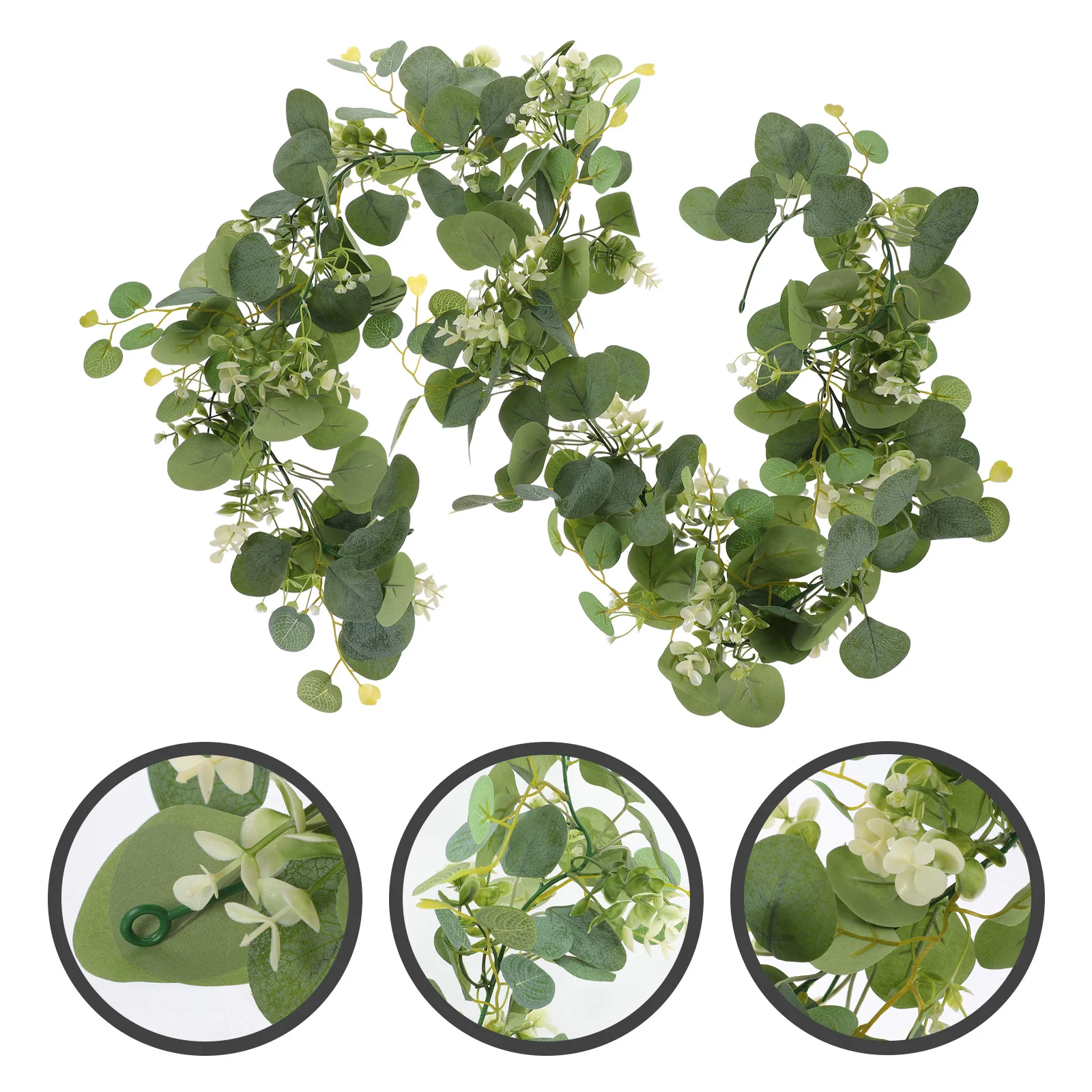

Artificial Eucalyptus Leaves Vine Fake Floral Pendant Wedding Decoration Home Wall Garden Hanging Garland Faux Greenery