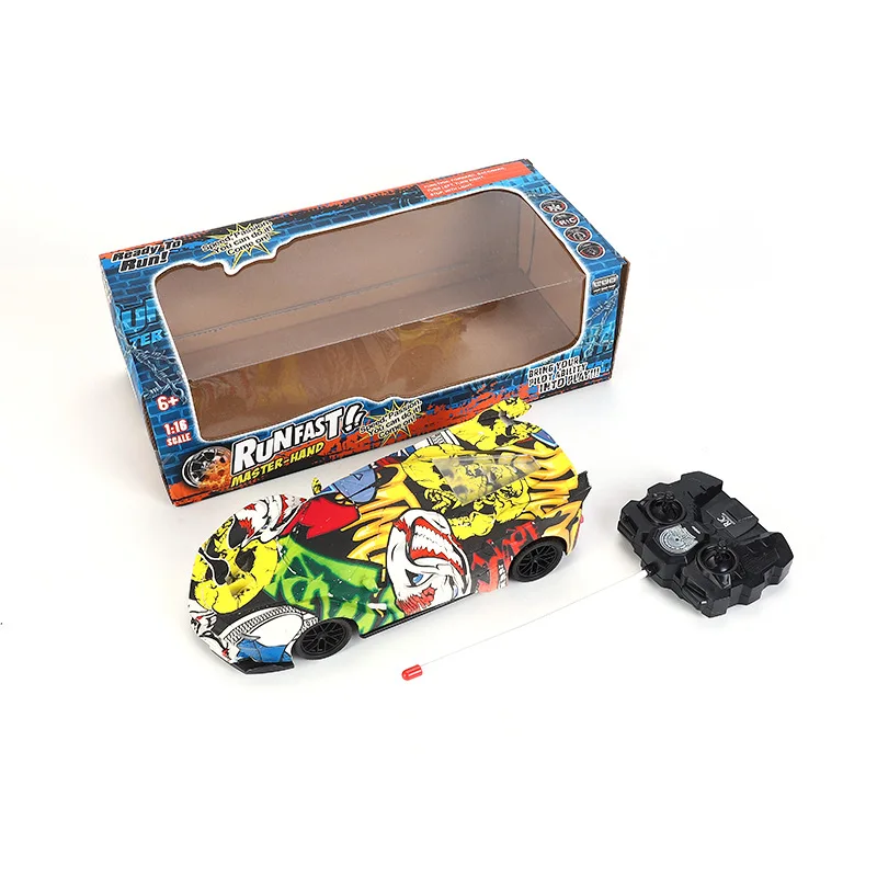 

Creative Children Graffiti Remote Control Car Toy Sports Car Racing Car Drift Electric Wireless High-speed Car Gift Toy