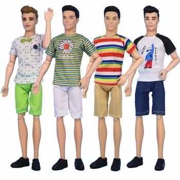 Summer Style 30cm Ken Doll Full Set 1/6 Boy Friend Doll with Clothes Suit Girls Play House Dress Up Toys Random Head