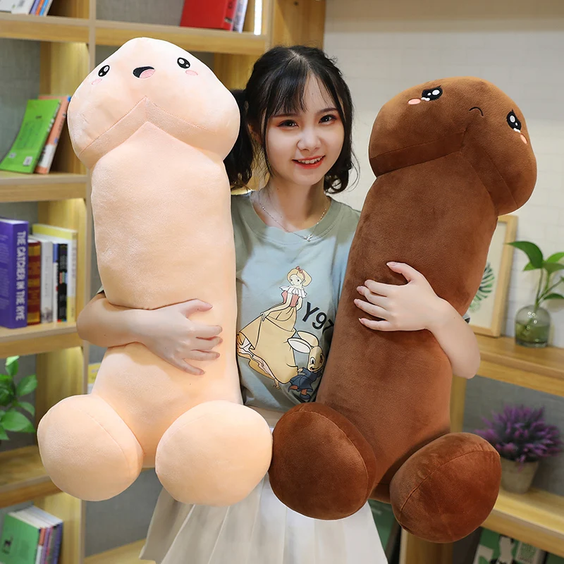 Neue Große Größe Trick Penis Plüsch Weiche Simulation Junge Dick Plushie Echt leben Penis Kissen Sexy Umarmt Kissen Freundin geschenk