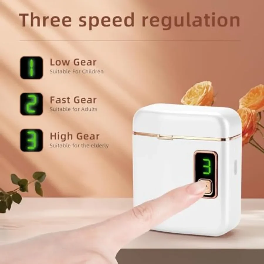 Elektryczny obcinacz do paznokci z oświetleniem LED dla poprawionej widoczności podczas użytkowania. Konstrukcja z możliwością ładowania przez USB zapewnia wygodę i bezpieczeństwo.