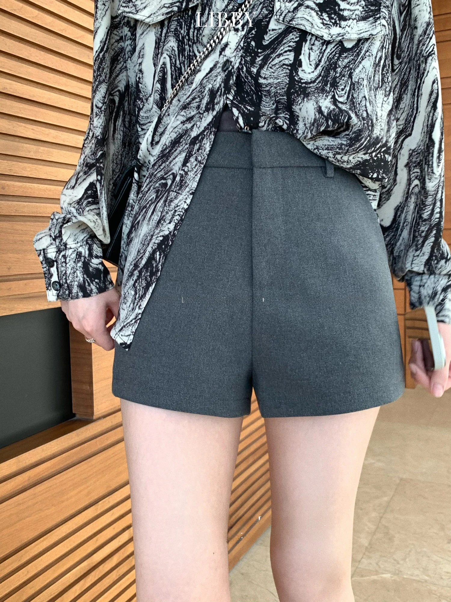 

Libby High Waist A-Line Suit orts Women's Casual Pants Gold Ratio Handmade One ey Comfortable And Slimming Commute Sle