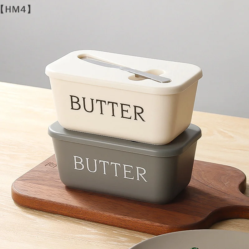 Contenitore per burro Scatola in PP per uso alimentare Scatola di immagazzinaggio sigillata per ristorante Piatto per formaggi con coltello Affettatrice per burro Stoviglie per burro