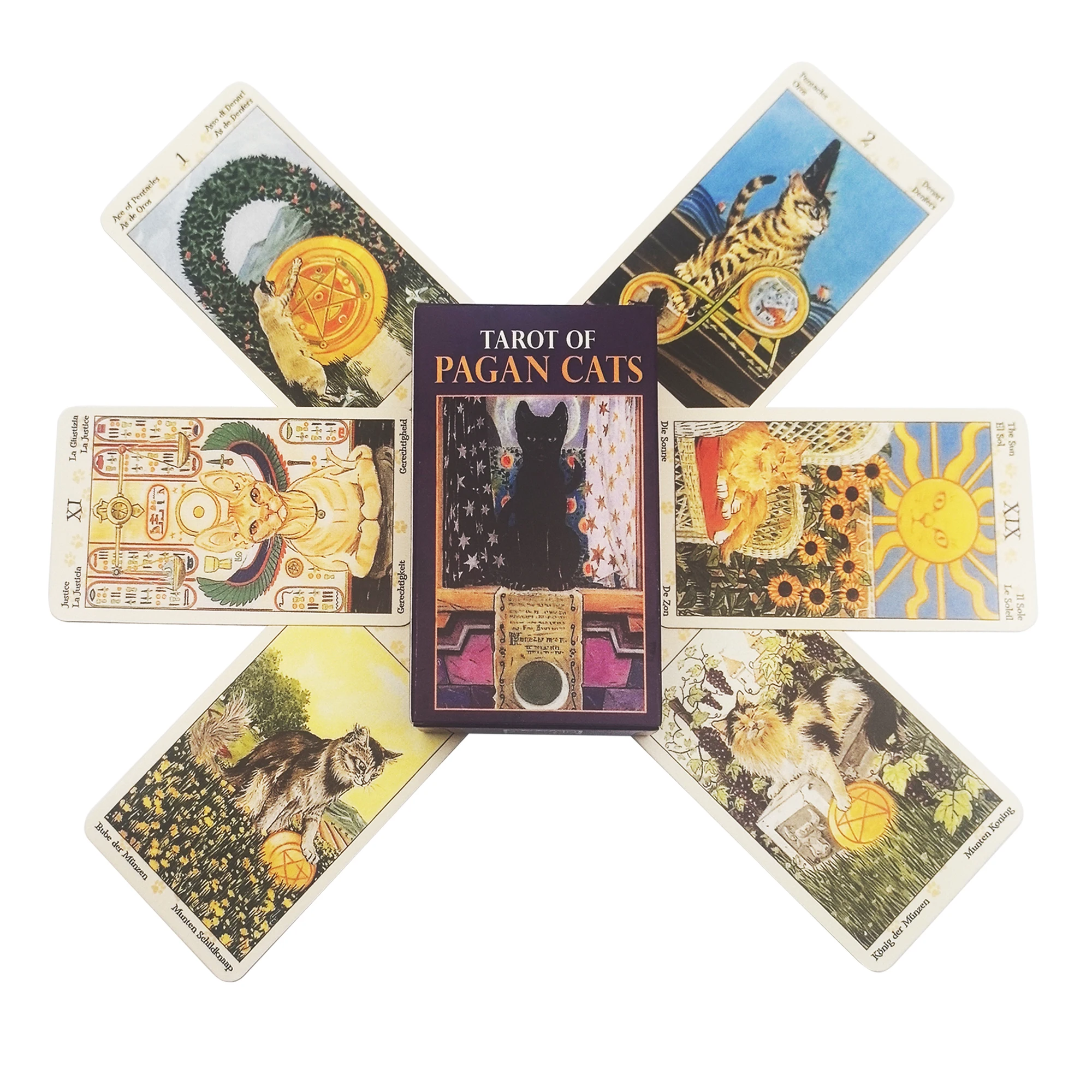 

Tarot of Pagan Cats A 78Card Deck Cards Deck Tarot Oracle Cards Game Can Available Online Guidebook for Family Kids Game gift