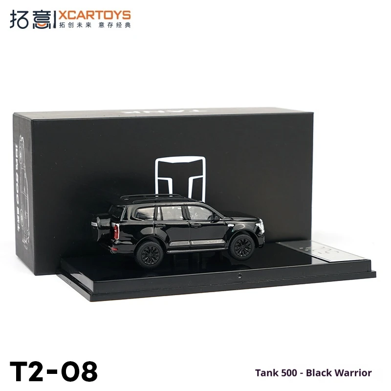 XCARTOYS 1:64 Model Samochodu Ze Stopu Metalu Czołg 500 Czarny Rycerz Kryształowe Pudełko Nieelektryczny Pojazd Transportowy Model Kolekcjonerski