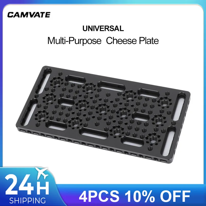 

CAMVATE Многоцелевая монтажная сырная пластина с креплениями для аксессуаров с защитой от поворота для рельсового блока/демонтированной камеры с защитой от 1/4 дюйма-20