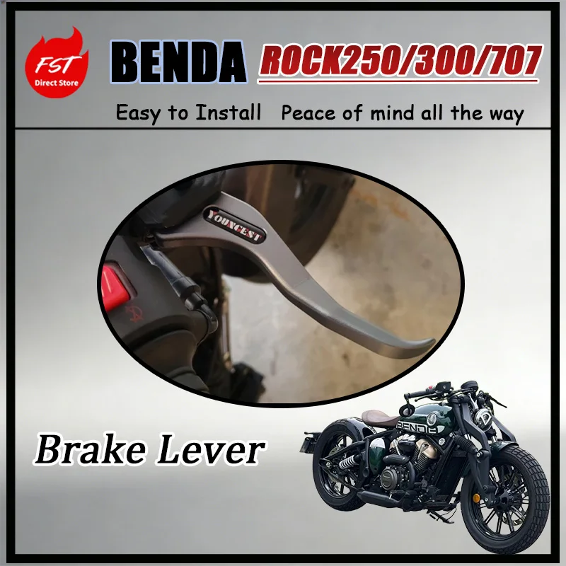 FOR BENDA Rock 707/250/300 Two-Finger Brake Lever Optimized Force Arm Ratio Reduces Grip Force for Extended Braking Usage