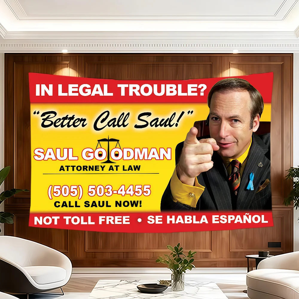 TV Show Better C-Call S-Saul flag Room Decoration Wall Tapestry Hanging Aesthetic Bedrooms Advertising Banner