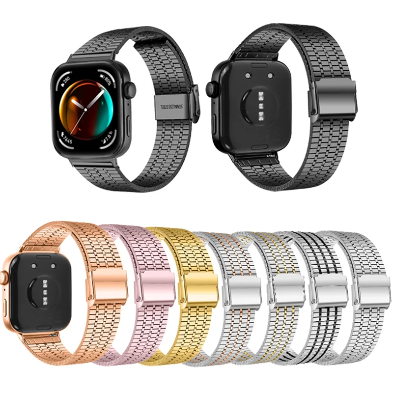 Металлический ремешок для часов Huawei Fit 3 fit4 4pro, умные часы, сменный браслет из нержавеющей стали для часов Huawei Fit3/4, аксессуары