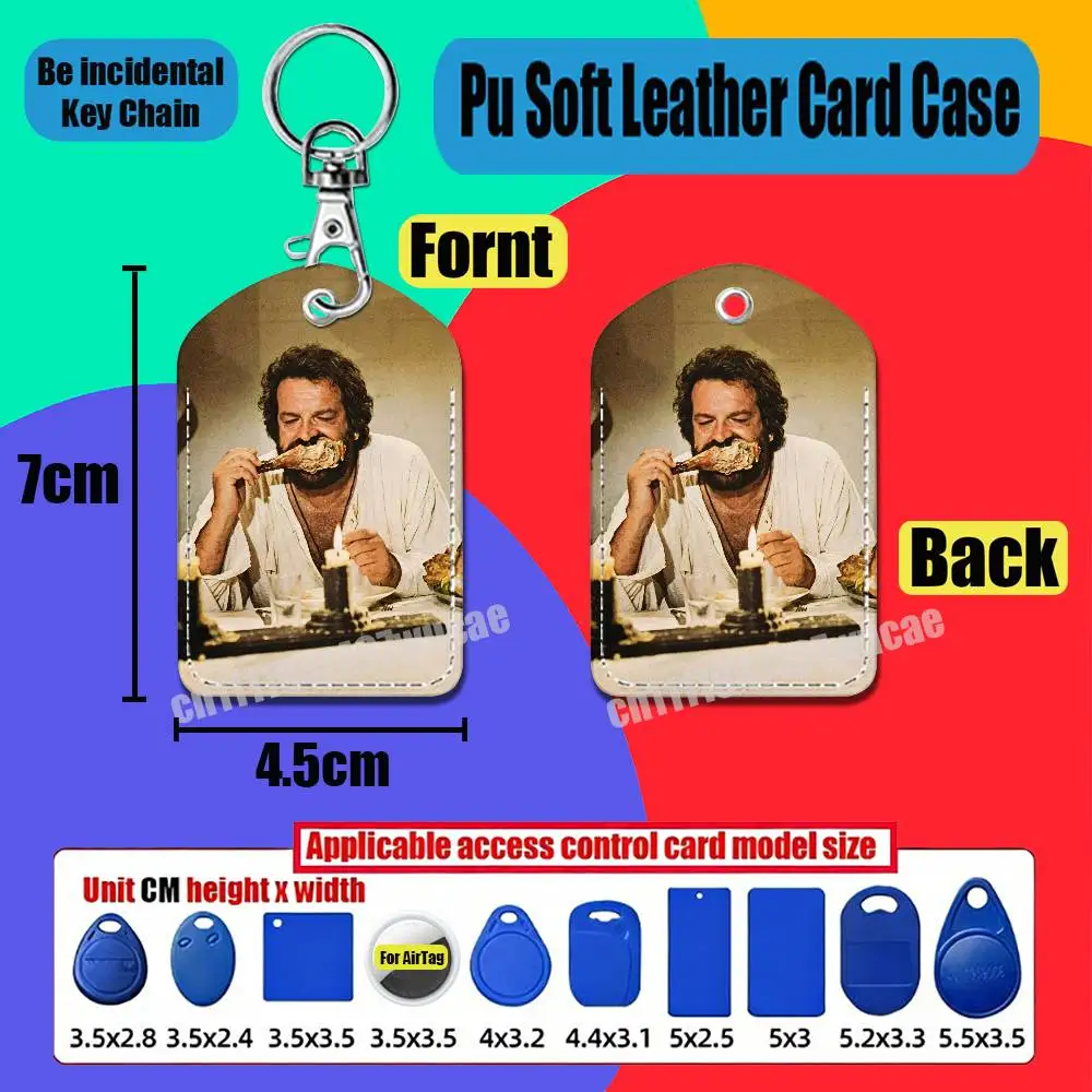 For Terence Hill Bud Spencer For Air Tag Case Card Holder Sleeve ID Badge Credit Bank Access