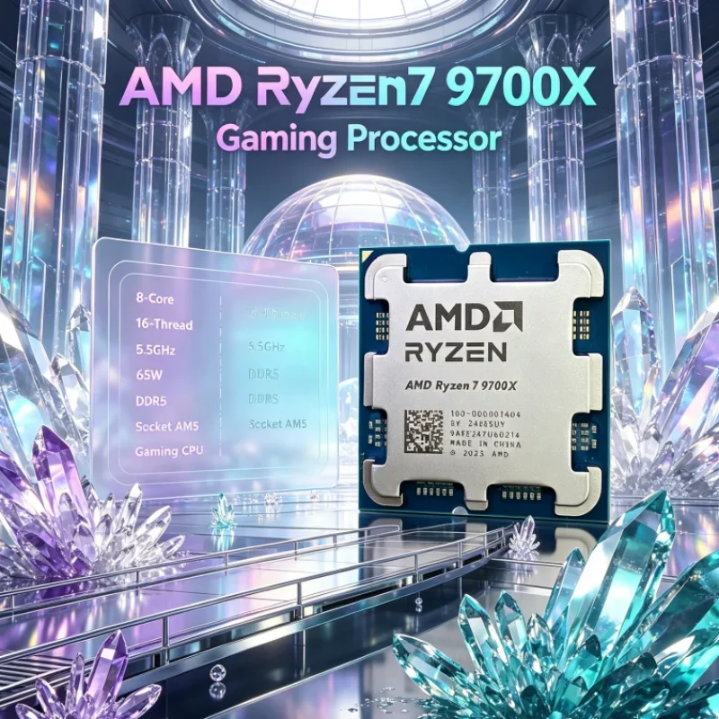 AMD Ryzen 7 9700X L3=32M 8-Core 16-Thread 3.8GHz 4NM Up to 5.5GHz 65W without fan DDR5 Socket AM5 PCIe 5.0 CPU for Gaming PC