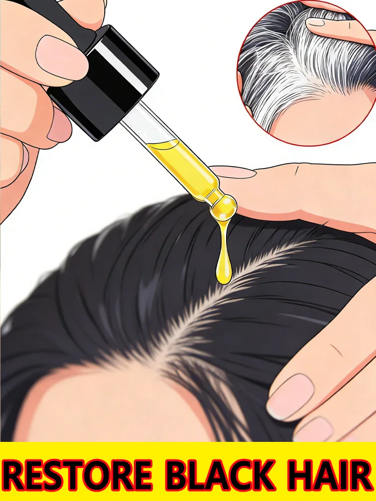 

Hair turns black in 7 days. Latest formula, fast-absorbing, non-greasy.