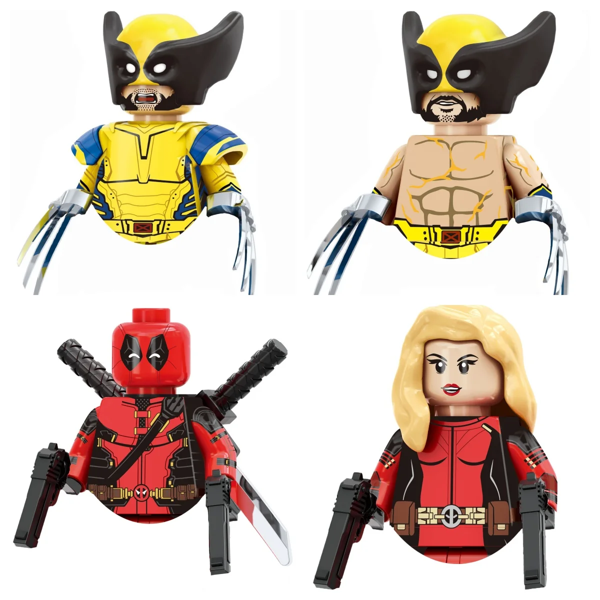 X-Men Hot toy Marvel Wolverine Deadpool Mini Action Anime character building blocks Brick Assembly toy Party gift Puzzle toy