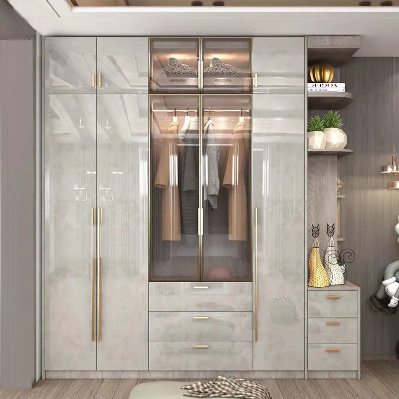 #modern luxury Closet ready for assembly closet organizer wardrobes for clothes furniture for bedroom Comforter closet storage