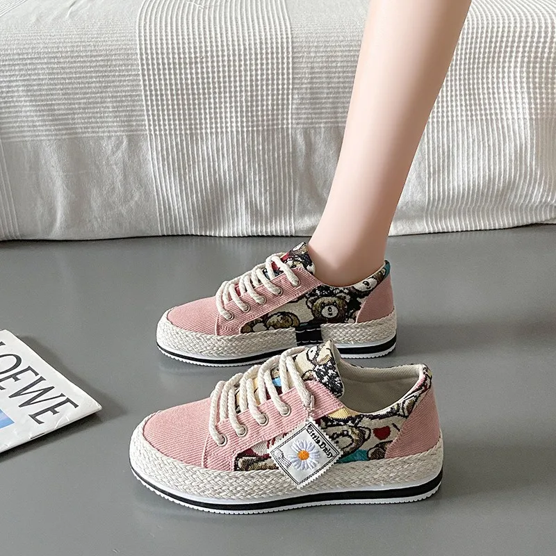 designer shoes canvas shoes woman flat platform shoes espadrilles femmes zapatillas de mujer alpargatas para mujer
