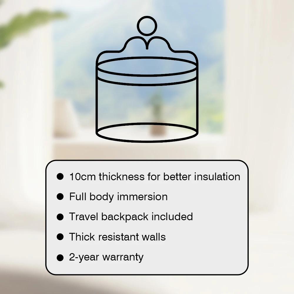 OEM جودة عالية نفخ أنبوب حمام الجليد سلامة سترة نجاة الباردة يغرق حوض حمام الجليد المحمولة مع الشعار