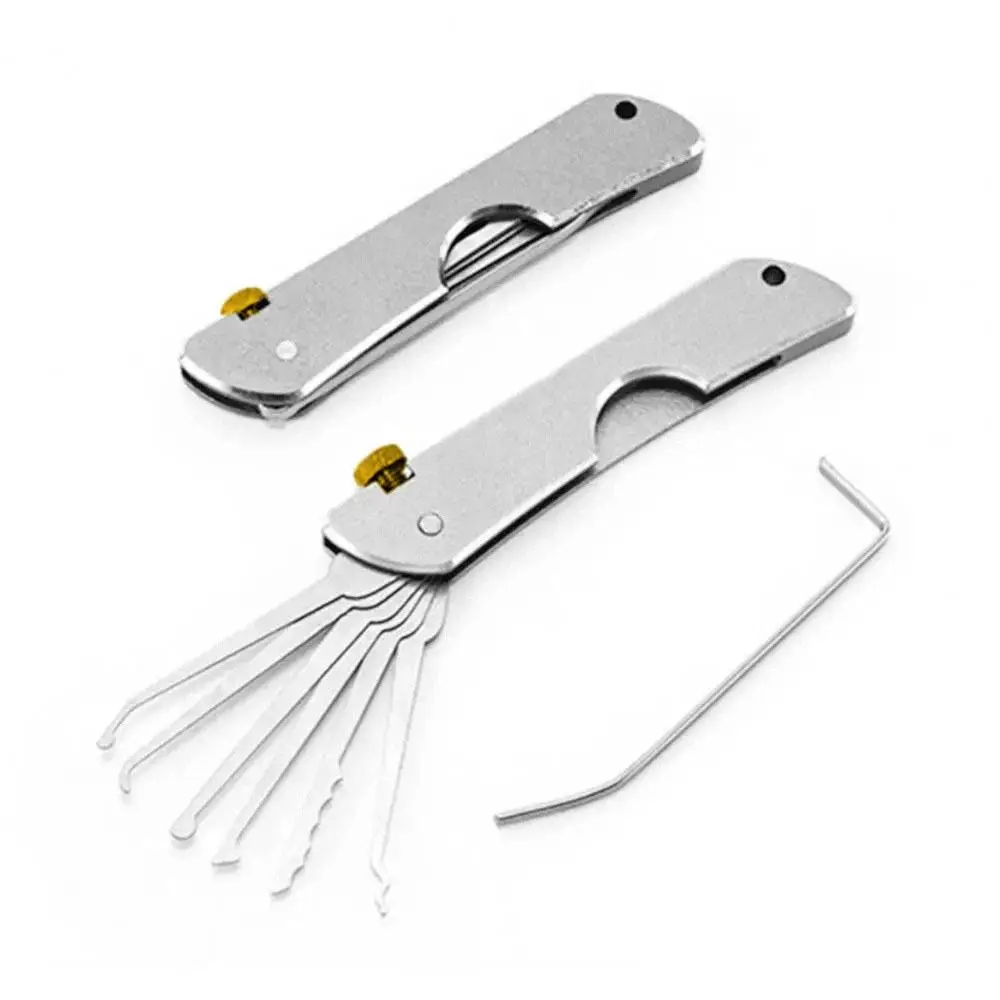 Compact Lock Picking Set Key Replacement Versatile Door Open Keys Professional Convenient Mini Hooks Remover Kit