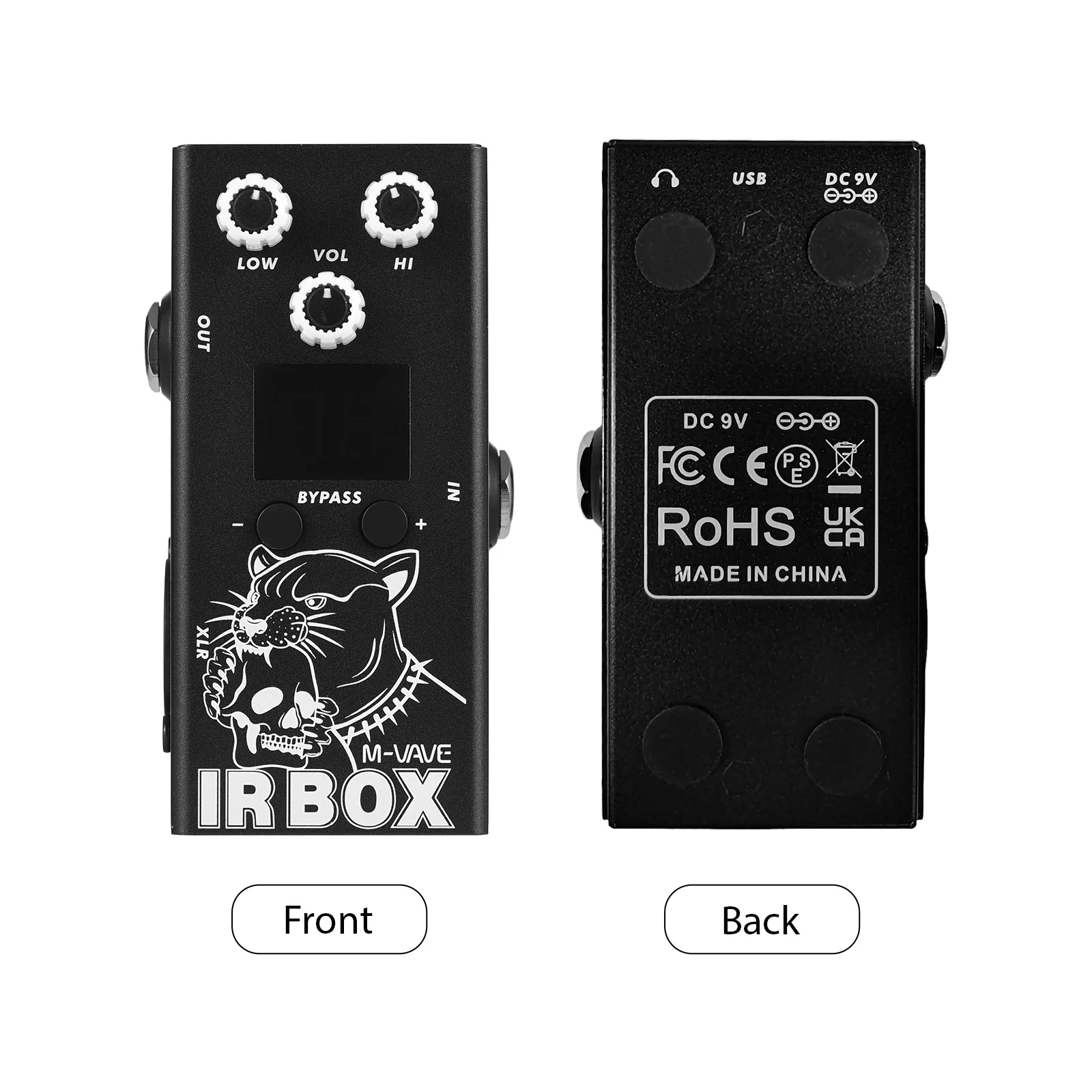 Guitar IR Box Effects Pedal with IR Cab Impulse Response Cabinets Speaker Simulator Input/Output Electric Guitar Effector