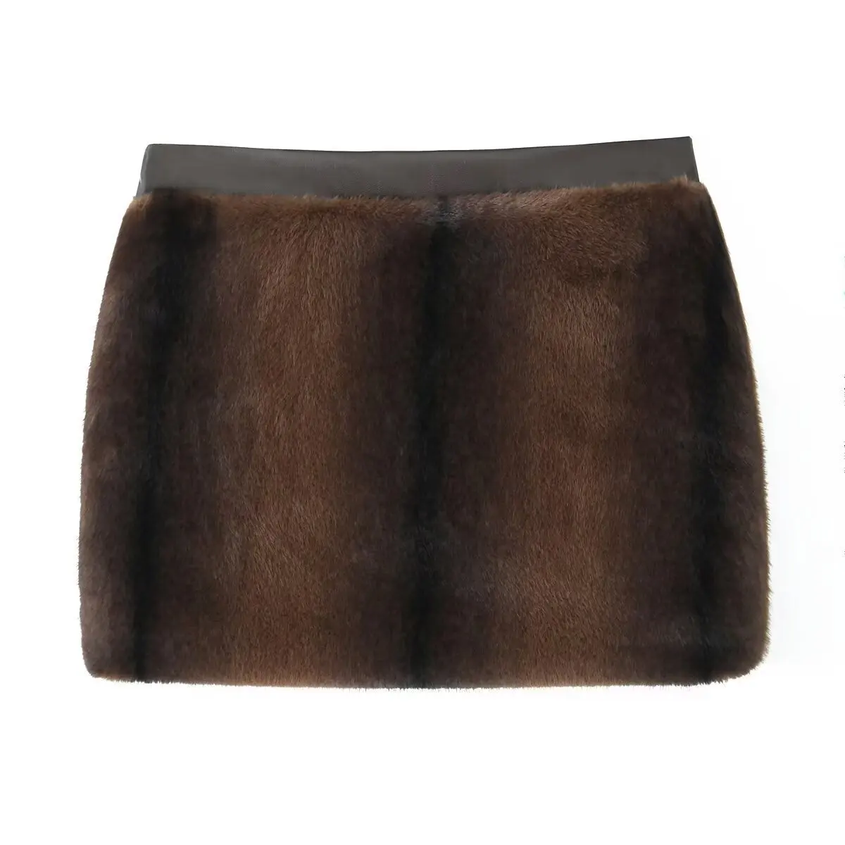 Jenny&Dave Nordic Winter Artificial Fur Splicing Skirt Woman Clothing Fashion Girls Streetwear Faldas Skirts Women