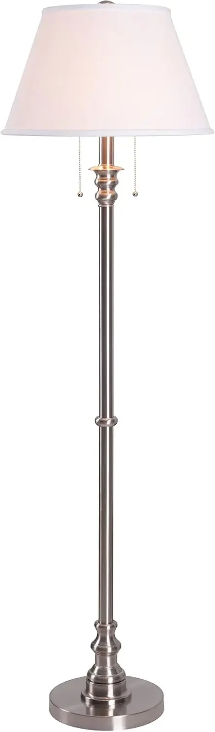 

Home Spyglass Traditional Floor Lamp, Brushed Steel, 59.5 Inch Height