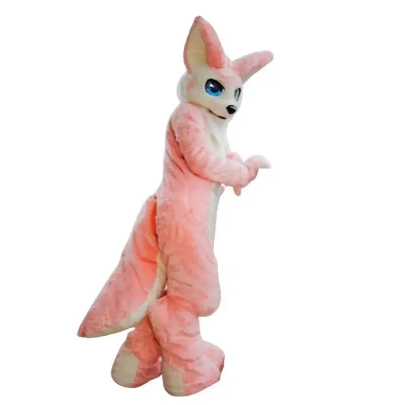 Light Pink Husky Fox New Mascot Dog Animal Halloween Christmas Large Event Show Party Costume