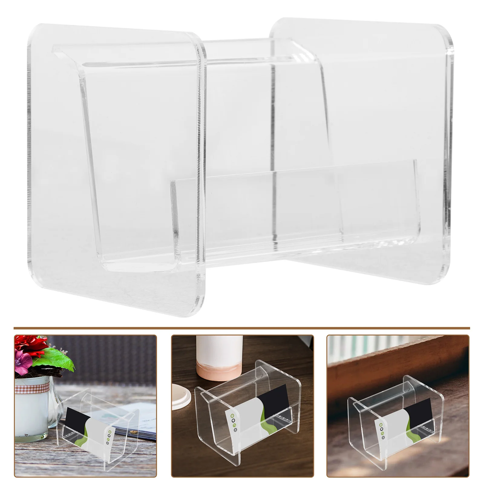 

Business Card Case Holder for Cards Storage Rack Display Stand Organizer Organizing Desk