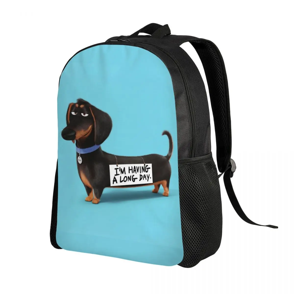 Mochila para ordenador portátil Dachshund Dog para hombre y mujer, bolsa básica para estudiantes universitarios, bolsas de tejón con salchicha