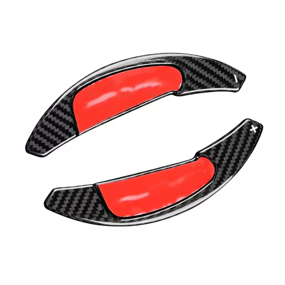 

NEW-For Abarth 595 695 2012-2024 Compatible Real Dry Hard Carbon Fiber Car Steering Wheel Shift Paddle