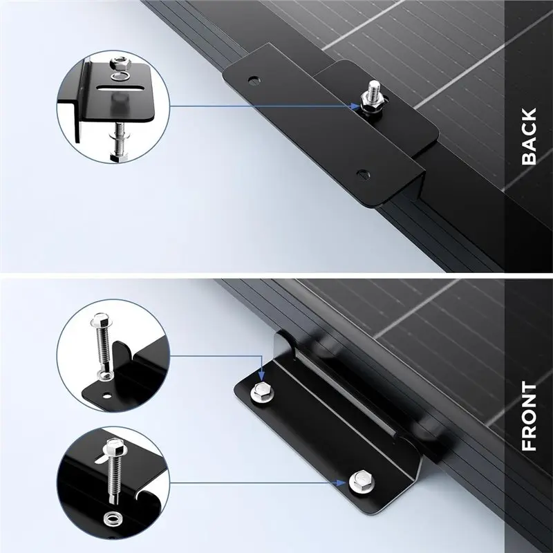 AWAH Z Brackets For Solar Panels For Solar Panels On RV Trailer, Boat, Yachts, Wall & Off Grid Roof