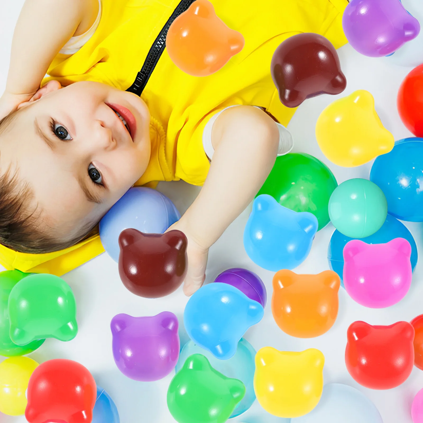 100 pçs oceano bola bebê urso em forma de bolas piscina interior brinquedo de praia criança crianças pit e para playhouse criança colorida