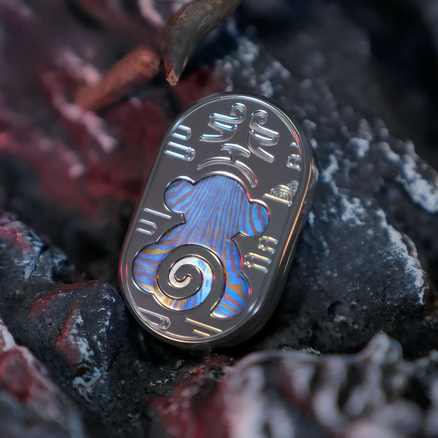 Zirconium Alloy EDC Mechanical Slider Push Card Rotator Gear Gadget Stress Relief Anti Anxiety Portable Hand Toy