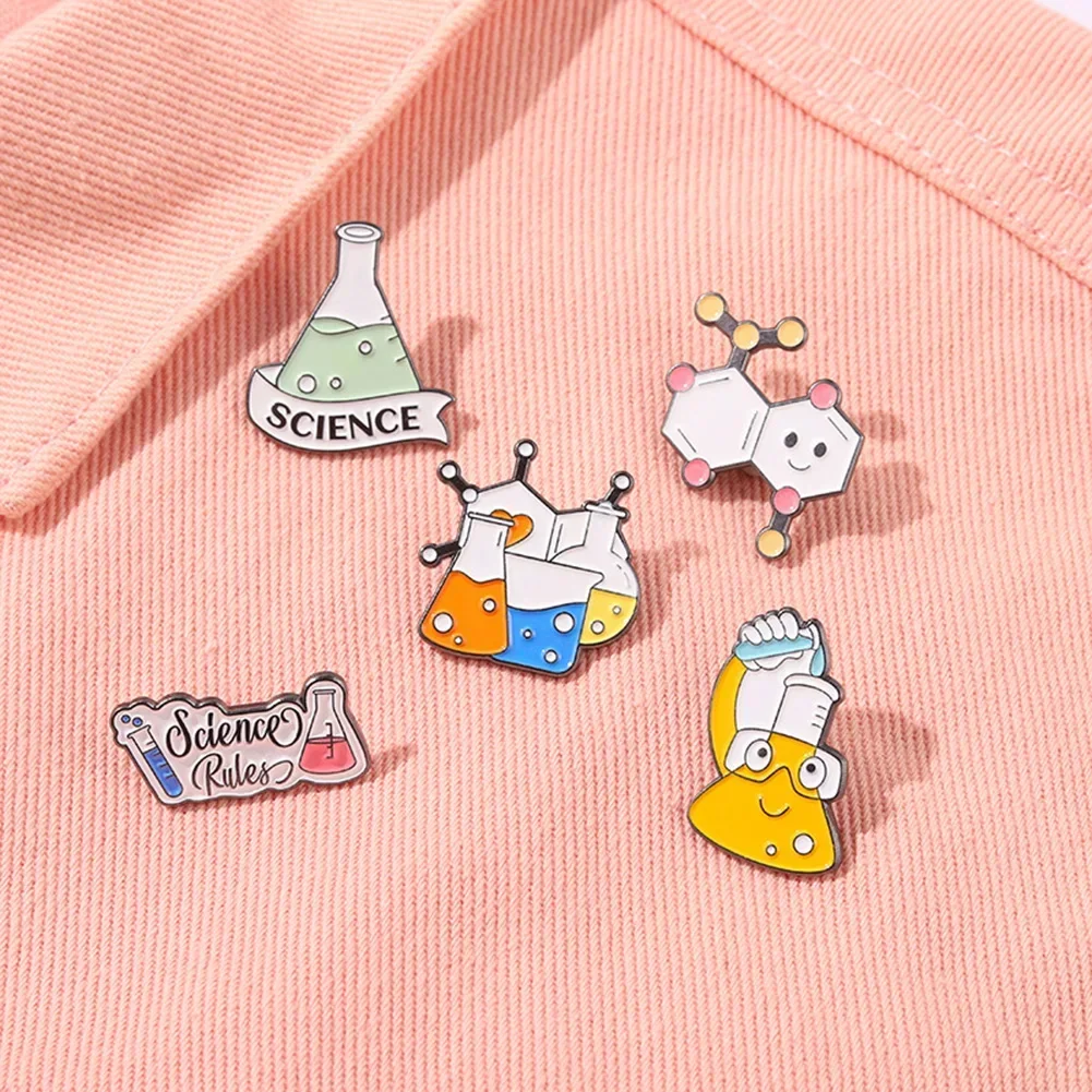 Chemical Element Brooches Badge Science Is Real Magic Enamel Pins Chemistry Pharmacist Equation Knowledge Jewelry Gift for Kids