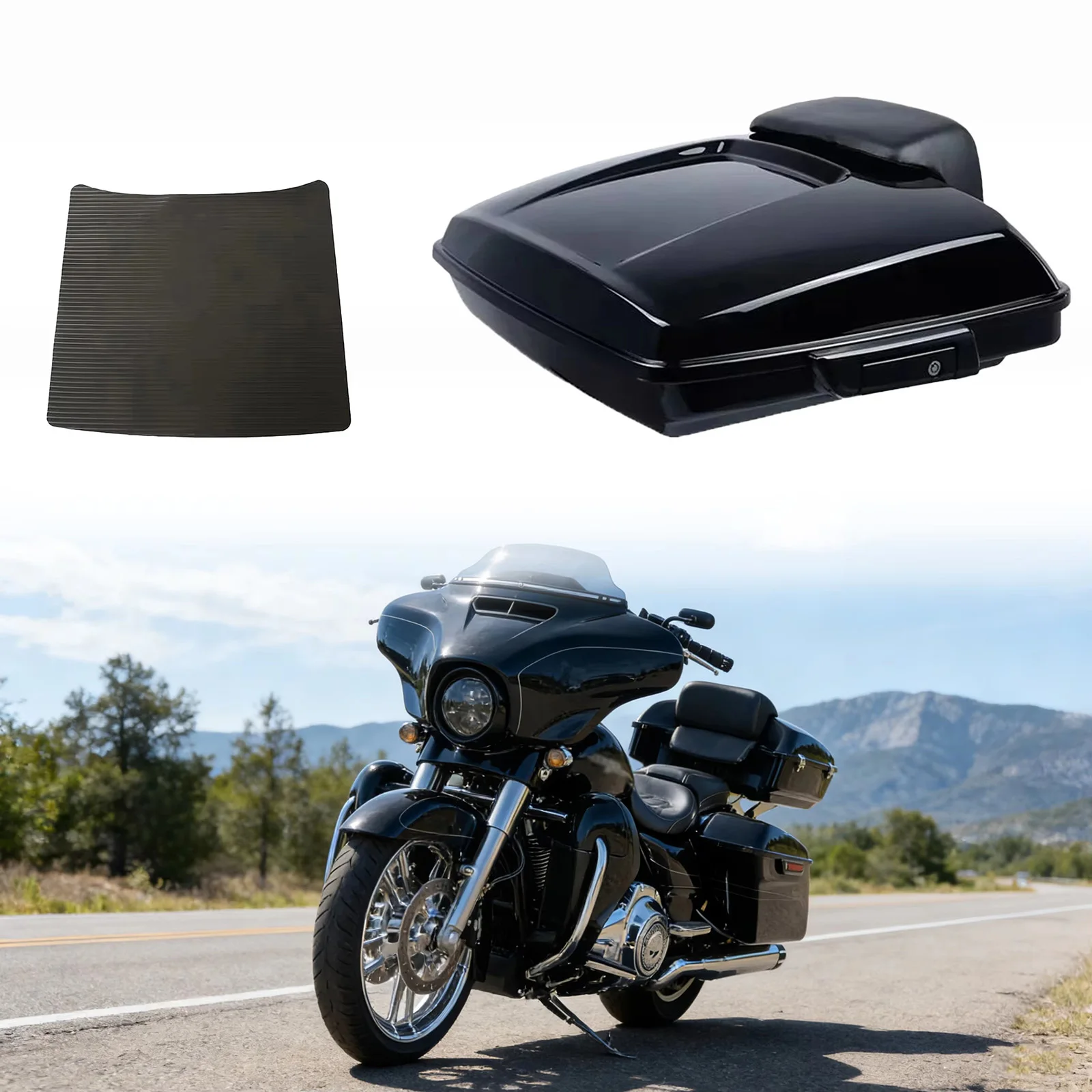 For Harley Touring 2009-2026 Road King Street Glide Ultra-Classic FLTRXS CVO Touring Razor Tour Pak Pack Tail box