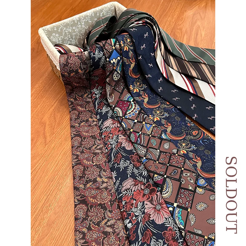 Original Vintage Hong Kong Style Hand Knotted Tie Versatile Layering Model Match Shirt Trendy Summer Student Youth Other Mate...