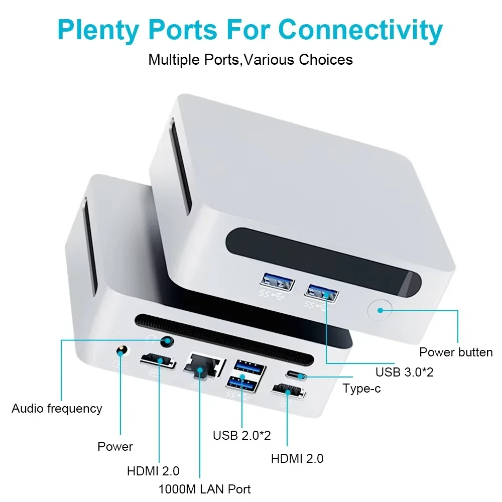 SZBOX MINI PC AMD Ryzen R5 5500U R3 4300U/5300U Mini PC Windows 11 PRO DDR4 3200MHz NVME SSD WiFi 6 BT 5.2 Desktop Mini Computer