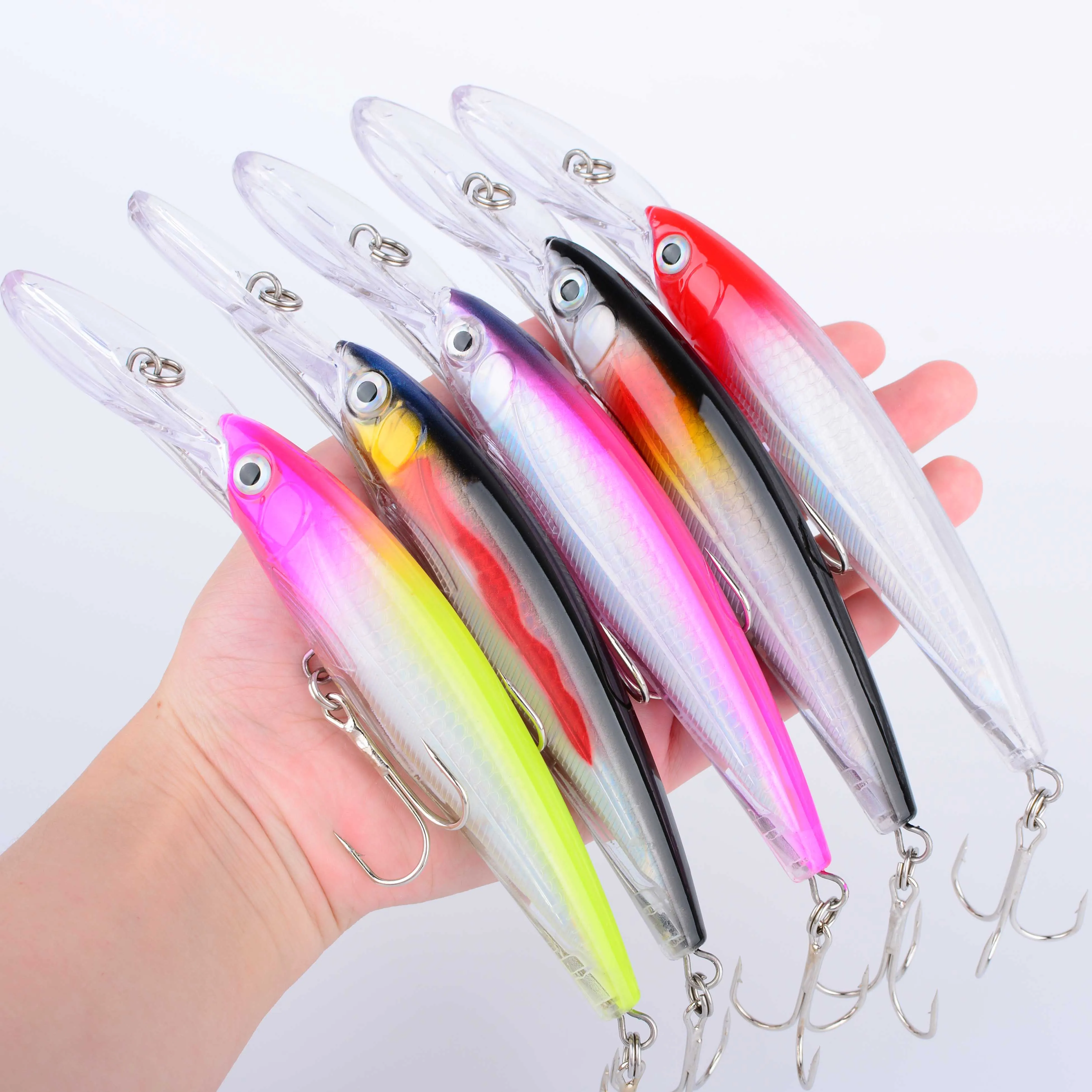 1 szt. 17cm 32g Głęboko Nurkująca Duża Przynęta Minnow Sztuczny Wobler Twarda Przynęta Crankbait Okoń Morski Szczupak Okoń Przynęty Wędkarskie
