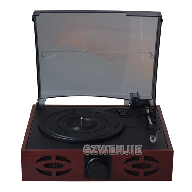 Retro Vinyl Record Player Record Player with Dustproof Cover Classic Nostalgic Style Record Player EU/US Plug Record Player - Image 3